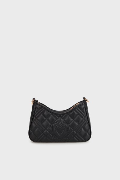 Love Moschino Logolu Kapitoneli Çift Askılı Bayan Çanta JC4152PP1MLA0000 SİYAH - 2