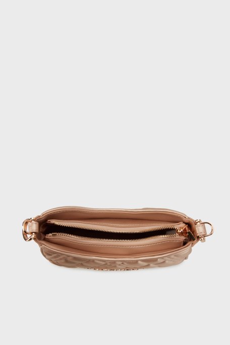 Love Moschino Logolu Kapitoneli Çıkarılabilir Omuz Askılı Bayan Çanta JC4152PP1MLA196A GOLD - 4