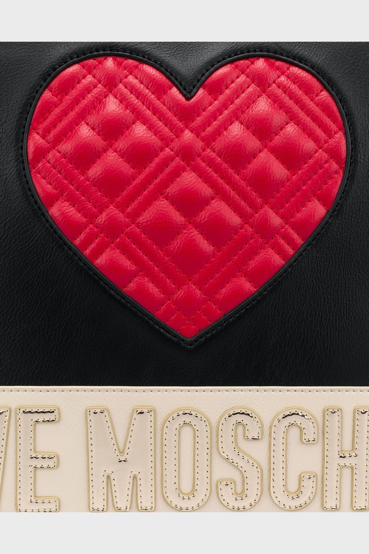 Love Moschino Logolu Zincir Askılı Bayan Çanta JC4024PP1ELD100A SİYAH-KIRMIZI