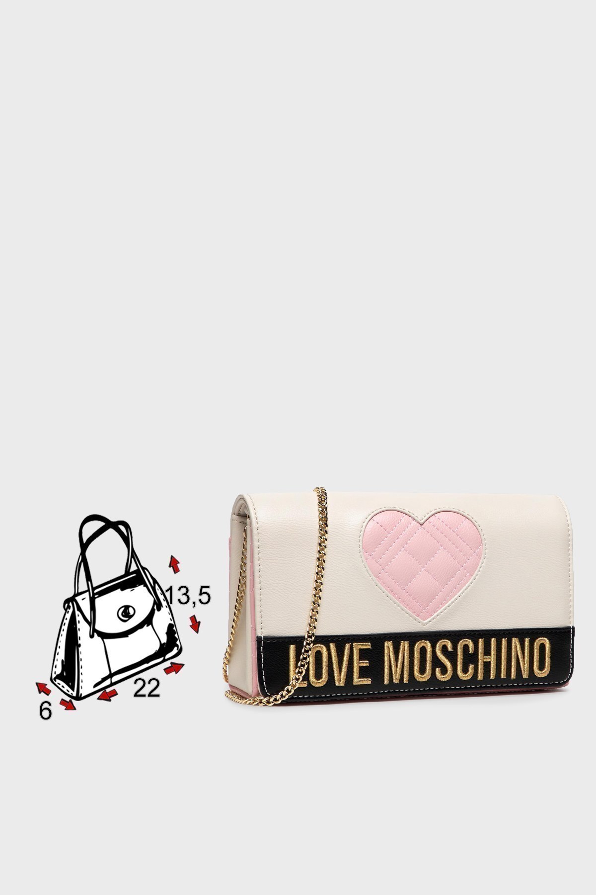 Love Moschino Logolu Zincir Askılı Bayan Çanta JC4061PP1ELD111A BEJ