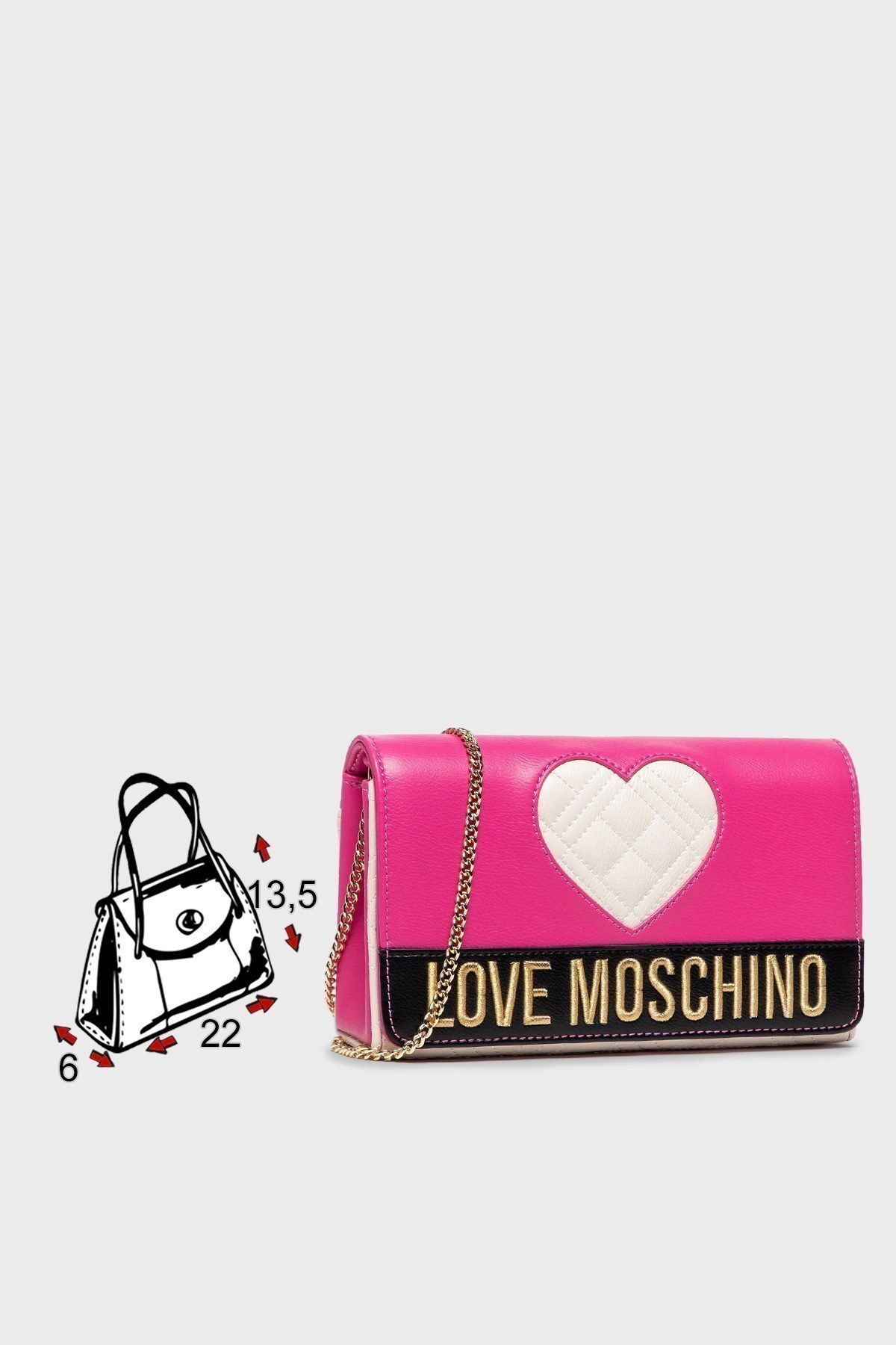 Love Moschino Logolu Zincir Askılı Bayan Çanta JC4061PP1ELD160A PEMBE