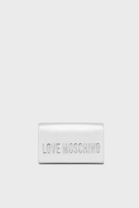 Love Moschino Logolu Zincir Askılı Bayan Çanta JC4103PP1MKD196B GÜMÜŞ - 1