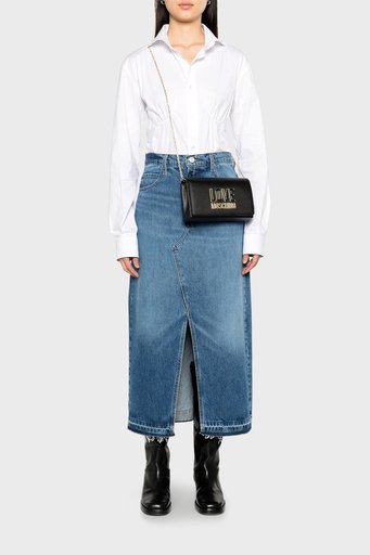 Love Moschino Logolu Zincir Askılı Bayan Çanta JC4213PP1ILQ100A SİYAH - 2