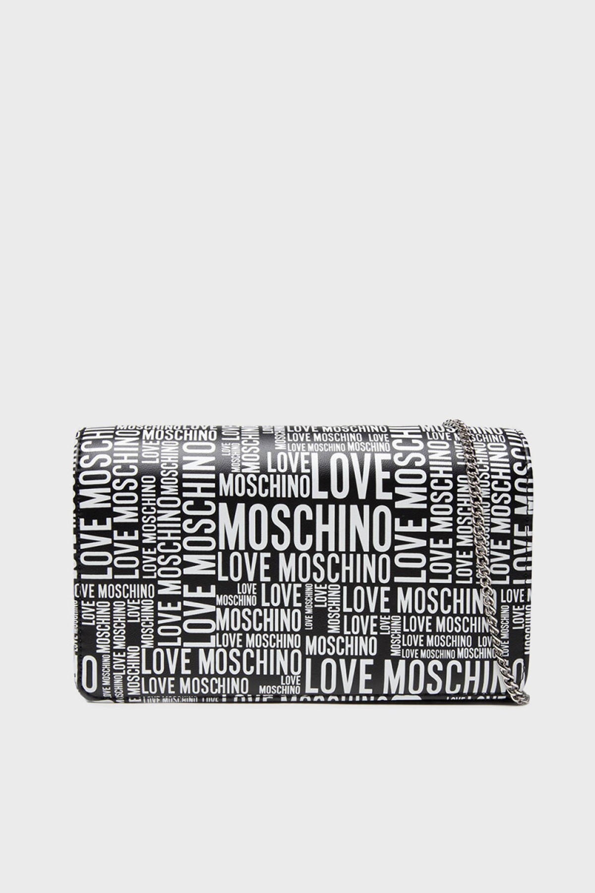 Love Moschino Logolu Zincir Askılı Bayan Çanta S JC4190PP1DLE100A SİYAH-BEYAZ
