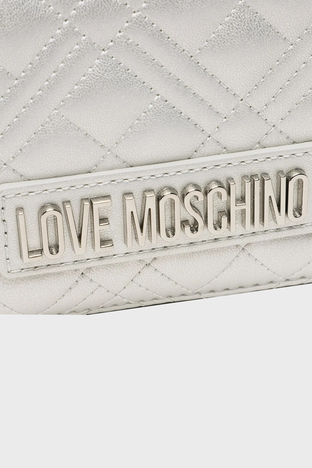 Love Moschino - Love Moschino Logolu Zincir Askılı Kapitone Bayan Çanta JC4079PP1GLA0902 GÜMÜŞ (1)