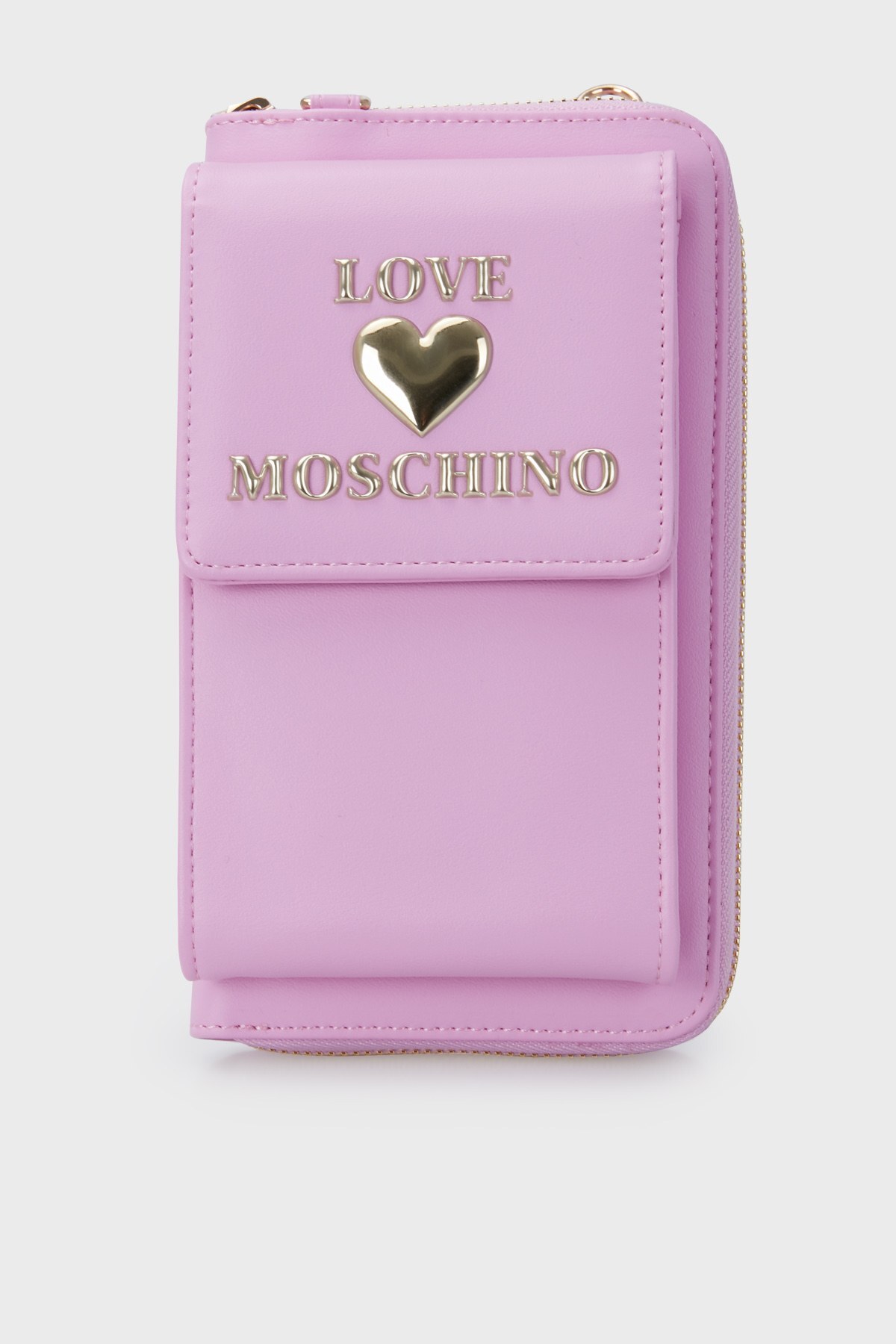 Love Moschino Logolu Zincir Askılı Telefon Bölmeli Bayan Cüzdan S JC5638PP1DLF0607 PEMBE