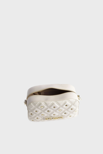 Love Moschino Logolu Zincirli Omuz Askılı Kapitone Bayan Çanta JC4270PP0GKC110B BEJ - 3