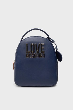 Love Moschino - Love Moschino Marka Logolu Ayarlanabilir Askılı Bayan Sırt Çantası S JC4101PP1DLJ070A LACİVERT