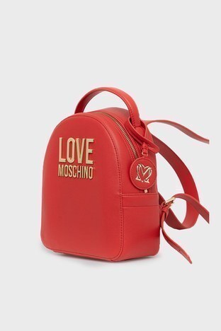 Love Moschino - Love Moschino Marka Logolu Ayarlanabilir Askılı Çanta Bayan Sırt Çantası S JC4101PP1DLJ050A KIRMIZI (1)