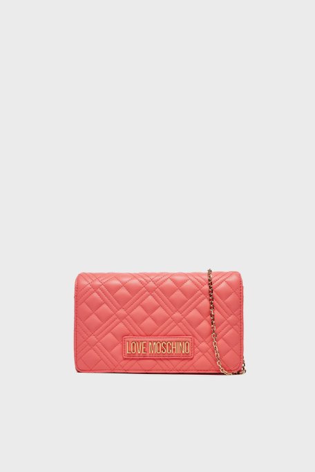 Love Moschino Parlak Kapitoneli Zincir Askılı Bayan Çanta JC4079PP1MLA0464 PEMBE - 5