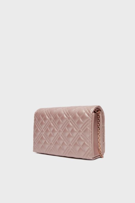 Love Moschino Parlak Kapitoneli Zincir Askılı Bayan Çanta JC4079PP1MLA197A PEMBE - 6