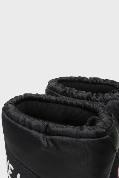 Love Moschino Suya Dayanıklı Logolu Büzgülü Bayan Kar Botu JA24032G1HISA000 SİYAH - 4