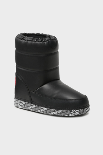Love Moschino Suya Dayanıklı Logolu Büzgülü Bayan Kar Botu JA24142G1HIT400A SİYAH - 2