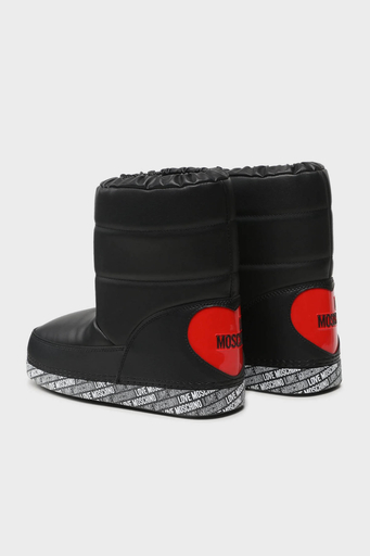 Love Moschino Suya Dayanıklı Logolu Büzgülü Bayan Kar Botu JA24142G1HIT400A SİYAH - 3