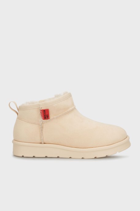 Love Moschino Yapay Yumuşak Tüylü Süet Bayan Bot JA24043H0LJAW131 BEJ - 1