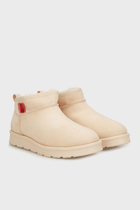 Love Moschino Yapay Yumuşak Tüylü Süet Bayan Bot JA24043H0LJAW131 BEJ - 2