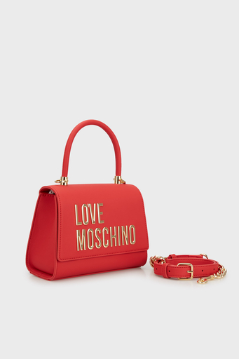 Love Moschino Zincirli Çıkarılabilir Askılı Bayan Çanta JC4024PP1LKD0500 KIRMIZI