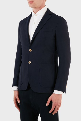 Manuel Ritz Yün ve Pamuk Karışımlı Blazer Erkek Ceket ZOX2111G517Y1161531C88 LACİVERT - 3