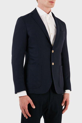 Manuel Ritz Yün ve Pamuk Karışımlı Blazer Erkek Ceket ZOX2111G517Y1161531C88 LACİVERT - 4