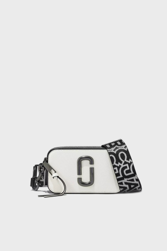Marc Jacobs The Snapshot Ayarlanabilir Omuz Askılı Hakiki Deri Bayan Çanta 2P3HCR005H01 005 SİYAH-BEYAZ - 1