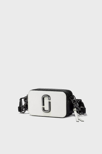 Marc Jacobs The Snapshot Ayarlanabilir Omuz Askılı Hakiki Deri Bayan Çanta 2P3HCR005H01 005 SİYAH-BEYAZ - 10
