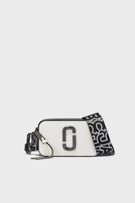 Marc Jacobs The Snapshot Ayarlanabilir Omuz Askılı Hakiki Deri Bayan Çanta 2P3HCR005H01 005 SİYAH-BEYAZ - 1