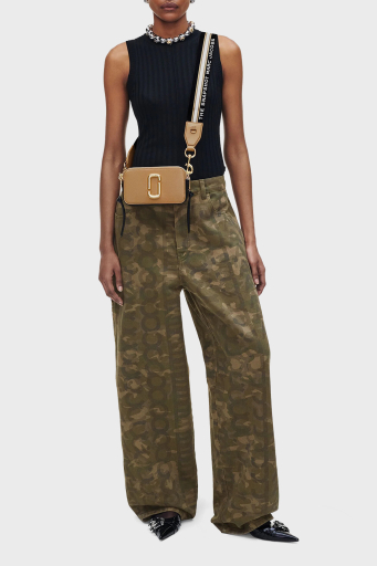 Marc Jacobs The Snapshot Ayarlanabilir Omuz Askılı Hakiki Deri Bayan Çanta 2S3HCR500H03 233 SİYAH-KAHVE - 9