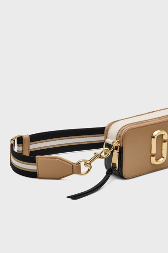 Marc Jacobs The Snapshot Ayarlanabilir Omuz Askılı Hakiki Deri Bayan Çanta 2S3HCR500H03 233 SİYAH-KAHVE - 12