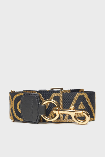 Marc Jacobs Ayarlanabilir ve Çıkarılabilir Logolu Bayan Çanta Askısı 2S3SST001S02 007 SİYAH-GOLD - 1