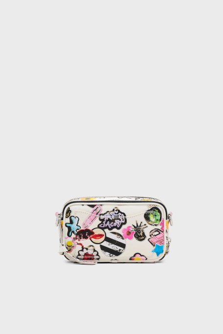 Marc Jacobs Baskılı Hakiki Deri Çıkarılabilir Askılı Bayan Çanta 2S5HCR010H02 101 BEYAZ - 9