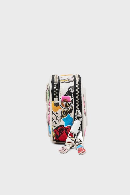 Marc Jacobs Baskılı Hakiki Deri Çıkarılabilir Askılı Bayan Çanta 2S5HCR010H02 101 BEYAZ - 11