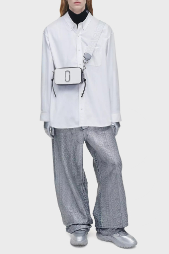 Marc Jacobs The Snapshot Çıkarılabilir Askılı Deri Bayan Çanta 2S3HCR500H03 164 SİYAH-BEYAZ - 12