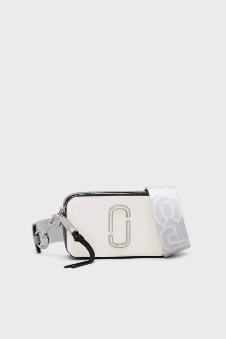 Marc Jacobs The Snapshot Çıkarılabilir Askılı Deri Bayan Çanta 2S3HCR500H03 164 SİYAH-BEYAZ - 1
