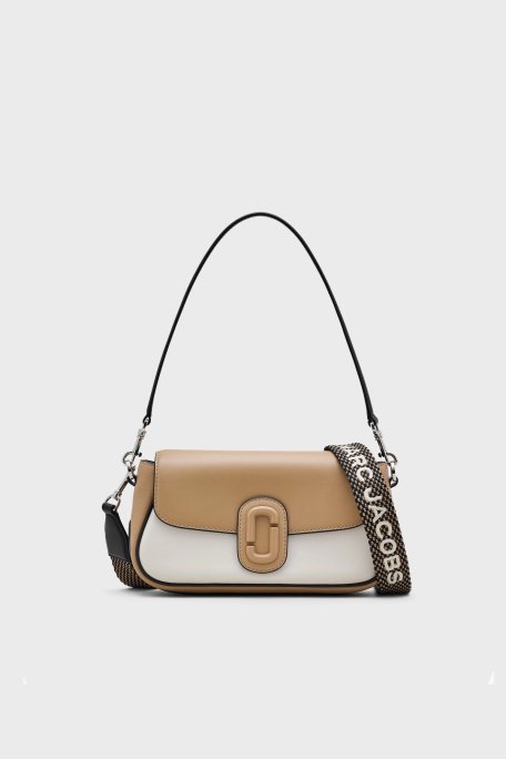 Marc Jacobs Large Hakiki Deri Logolu Çıkarılabilir Çift Askılı Bayan Çanta 2S5HSH022H02 233 CAMEL - 1