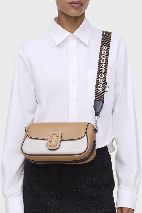 Marc Jacobs Large Hakiki Deri Logolu Çıkarılabilir Çift Askılı Bayan Çanta 2S5HSH022H02 233 CAMEL - 2