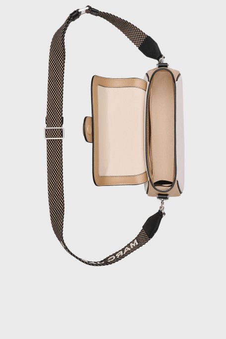Marc Jacobs Large Hakiki Deri Logolu Çıkarılabilir Çift Askılı Bayan Çanta 2S5HSH022H02 233 CAMEL - 4