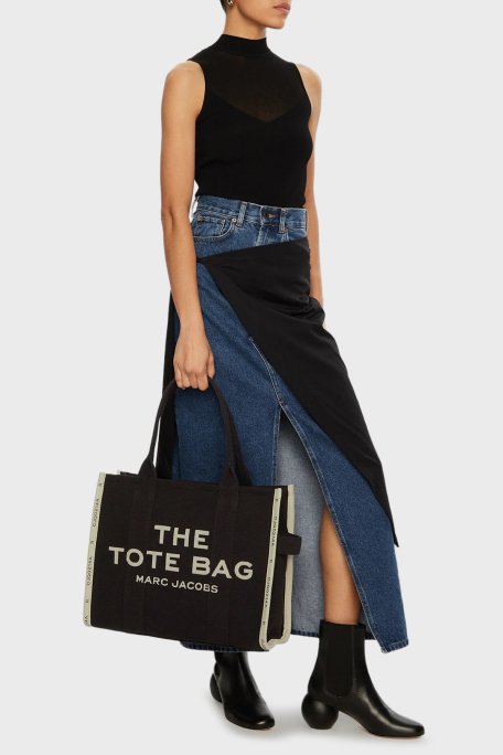 Marc Jacobs Large Tote Logolu Omuz Askılı Bayan Çanta M0017048 001 SİYAH - 2