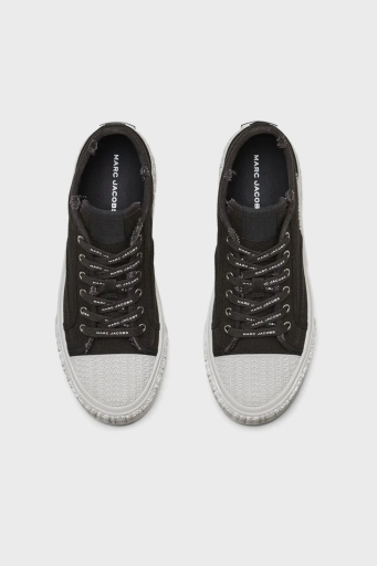 Marc Jacobs Logolu Kanvas Sneaker Bayan Ayakkabı 2S4FSN023F14 001 SİYAH - 3