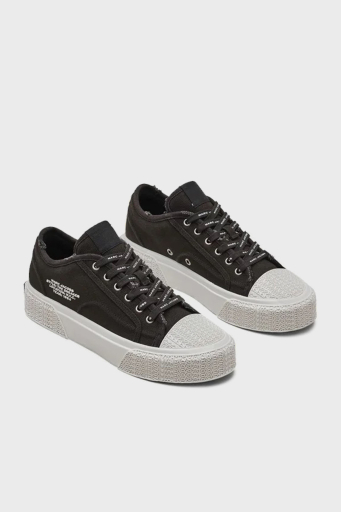 Marc Jacobs Logolu Kanvas Sneaker Bayan Ayakkabı 2S4FSN023F14 001 SİYAH - 4