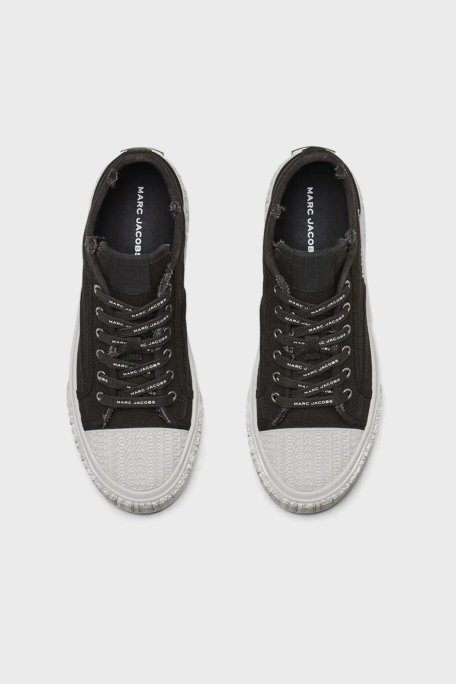 Marc Jacobs Logolu Kanvas Sneaker Bayan Ayakkabı 2S4FSN023F14 001 SİYAH - 3
