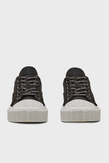 Marc Jacobs Logolu Kanvas Sneaker Bayan Ayakkabı 2S4FSN023F14 001 SİYAH - 5