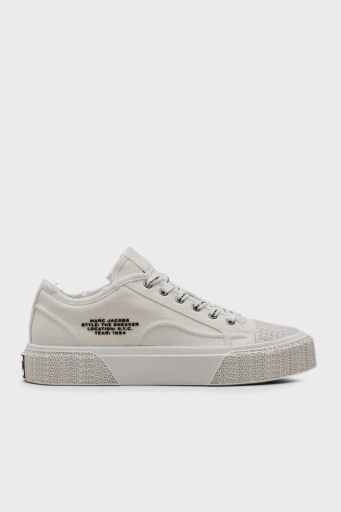Marc Jacobs Logolu Kanvas Sneaker Bayan Ayakkabı 2S4FSN023F14 100 BEYAZ - 7