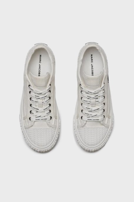 Marc Jacobs Logolu Kanvas Sneaker Bayan Ayakkabı 2S4FSN023F14 100 BEYAZ - 4