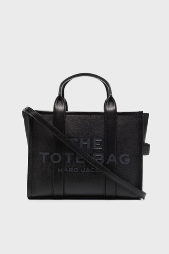 Marc Jacobs Medium Logolu Çıkarılabilir Askılı Deri Tote Bayan Çanta H004L01PF21 001 SİYAH - 1