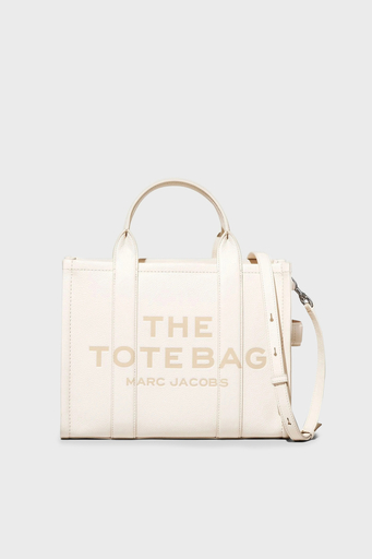 Marc Jacobs Medium Logolu Çıkarılabilir Askılı Deri Tote Bayan Çanta H004L01PF21 140 BEYAZ - 1