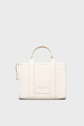 Marc Jacobs Medium Logolu Çıkarılabilir Askılı Deri Tote Bayan Çanta H004L01PF21 140 BEYAZ - 3