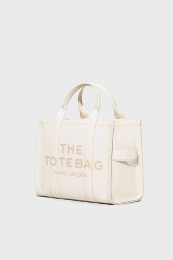 Marc Jacobs Medium Logolu Çıkarılabilir Askılı Deri Tote Bayan Çanta H004L01PF21 140 BEYAZ - 5