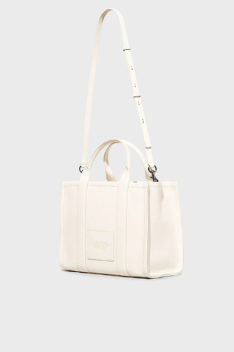 Marc Jacobs Medium Logolu Çıkarılabilir Askılı Deri Tote Bayan Çanta H004L01PF21 140 BEYAZ - 6