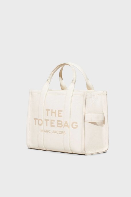 Marc Jacobs Medium Logolu Çıkarılabilir Askılı Deri Tote Bayan Çanta H004L01PF21 140 BEYAZ - 5