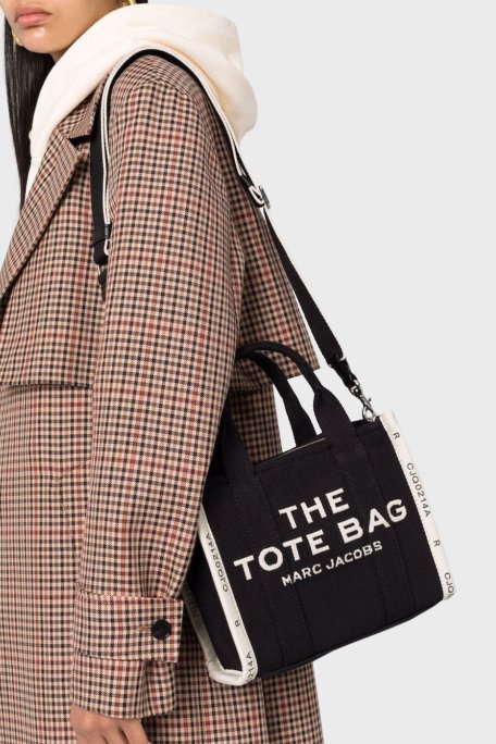 Marc Jacobs Small Tote Logolu Çıkarılabilir Askılı Bayan Çanta M0017025 001 SİYAH - 2